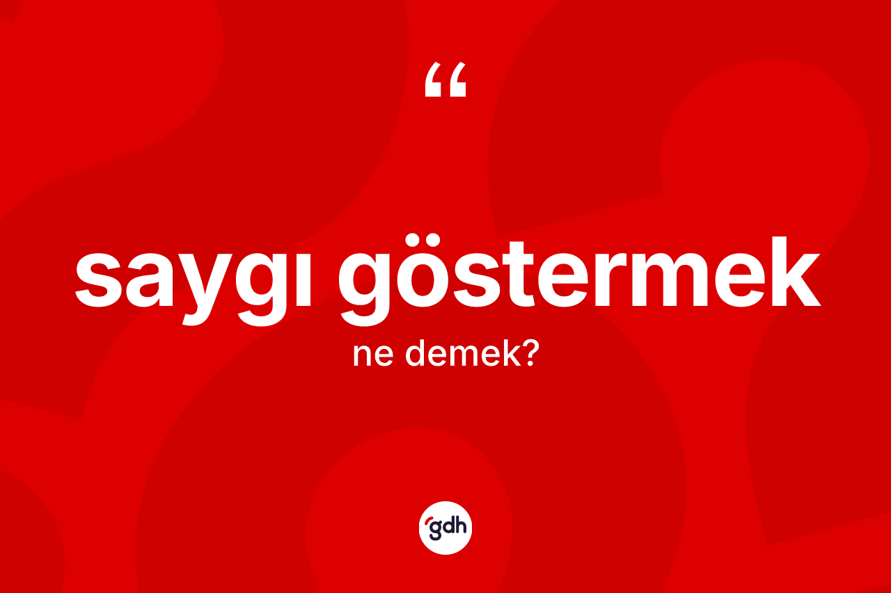 Saygı göstermek ifadesinin anlamı nedir? Saygı göstermek ifadesinin kaç farklı anlamı var?