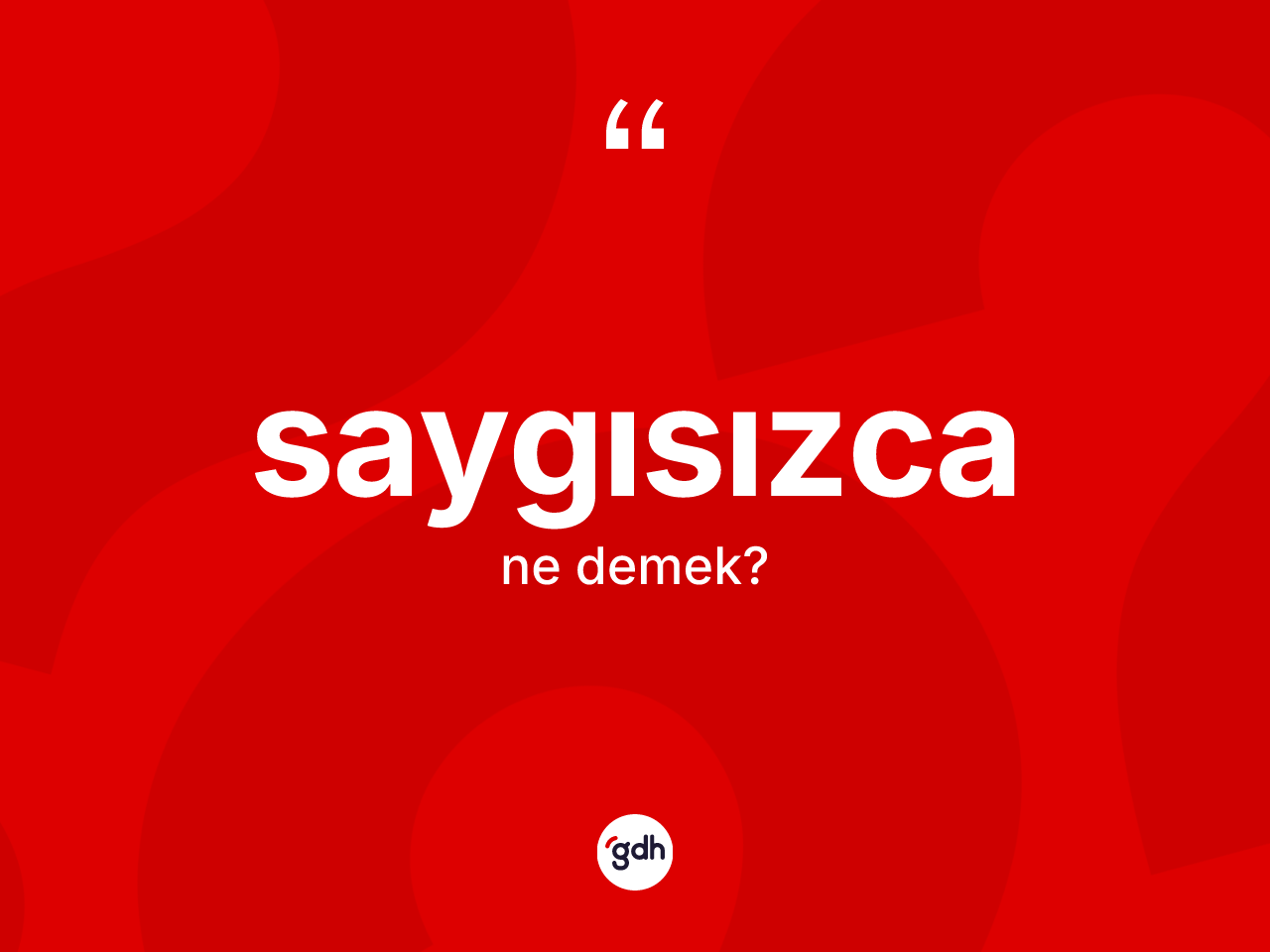 Saygısızca kelimesinin anlamı nedir? Saygısızcanın kısaca tanımı nedir?