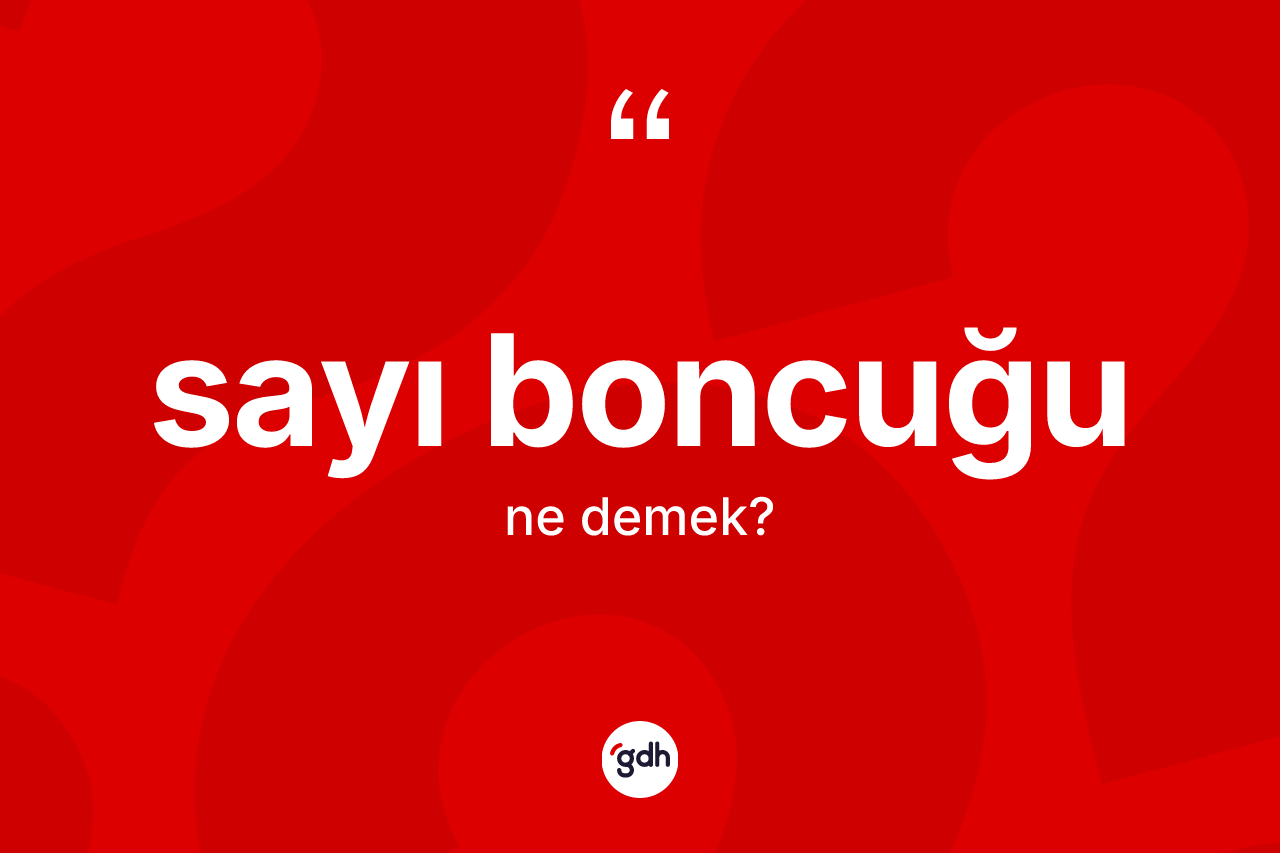 Sayı boncuğu kelimesinin tanımı nedir?