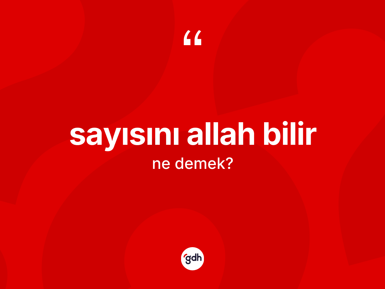Sayısını Allah bilir ifadesinin kısaca anlamı nedir? Sayısını Allah bilir ifadesinin TDK anlamı nedir?
