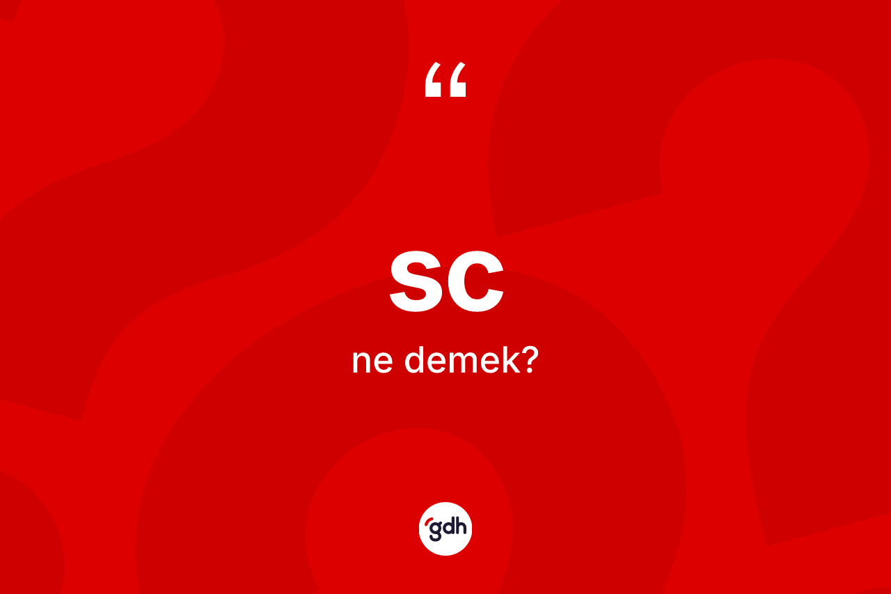 Sc ne anlama gelir? Scin TDK'ya göre anlamı nedir?