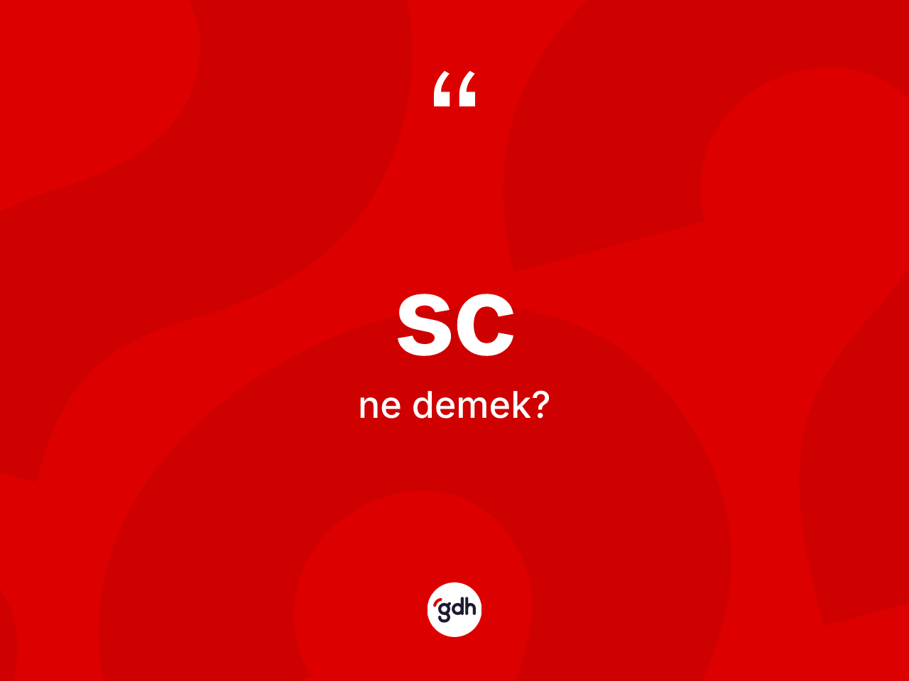 Sc ne anlama gelir? Scin TDK'ya göre anlamı nedir?