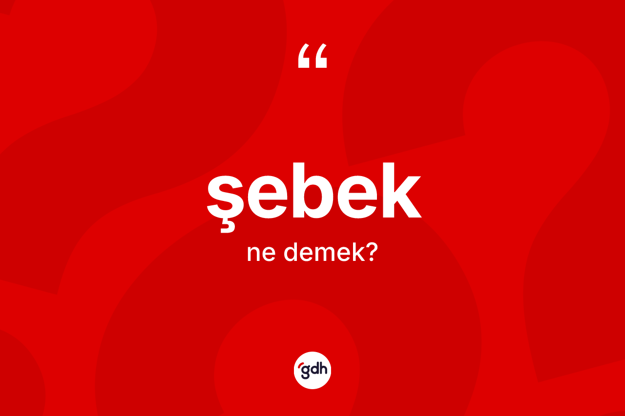 Şebek kelimesinin tanımı nedir?