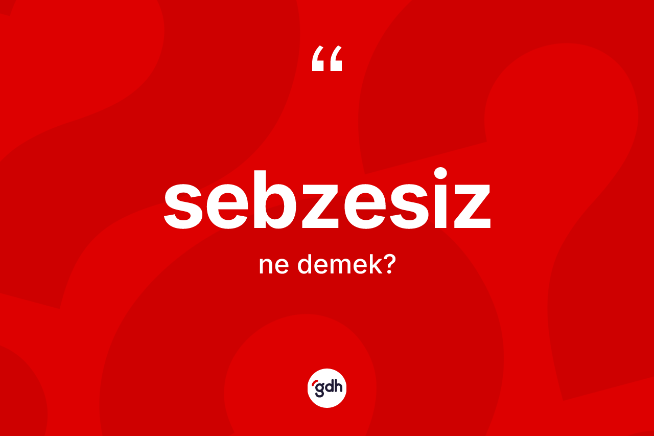 Sebzesiz kelimesinin tanımı nedir? Sebzesiz kelimesinin TDK'ya göre açıklaması nedir?