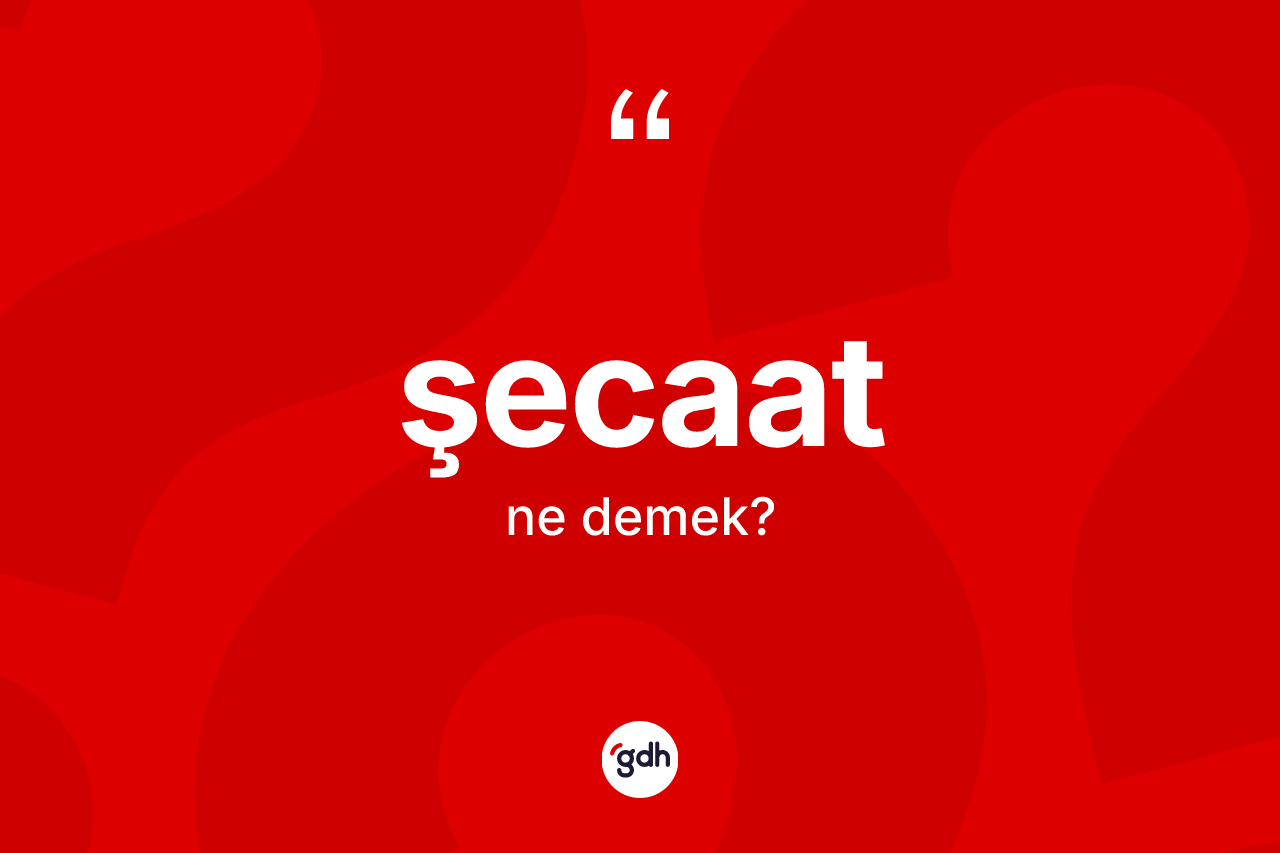 Şecaat kelimesinin tanımı nedir?