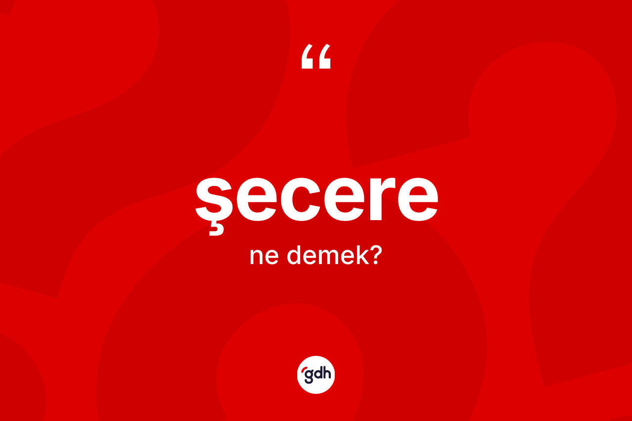 Şecere kelimesinin sözlükteki tanımı nedir?