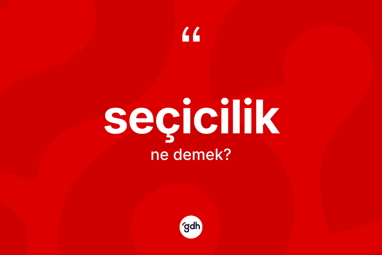 Seçicilik kelimesi ne anlama gelir? Seçicilik kelimesinin kaç farklı anlamı var?