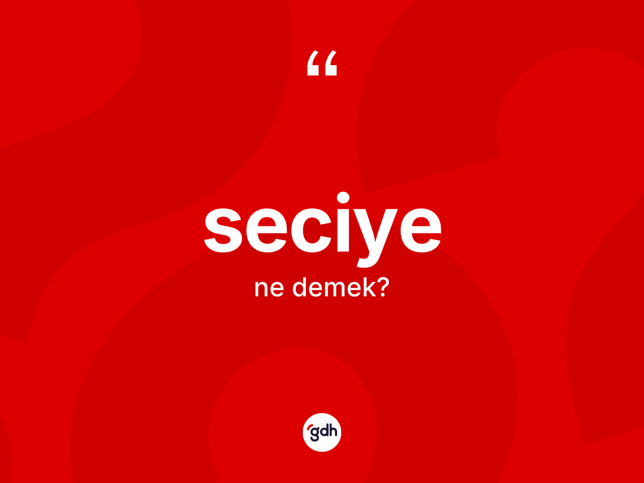 Seciye kelimesinin anlamı nedir? Seciye kelimesinin TDK'ya göre açıklaması nedir?