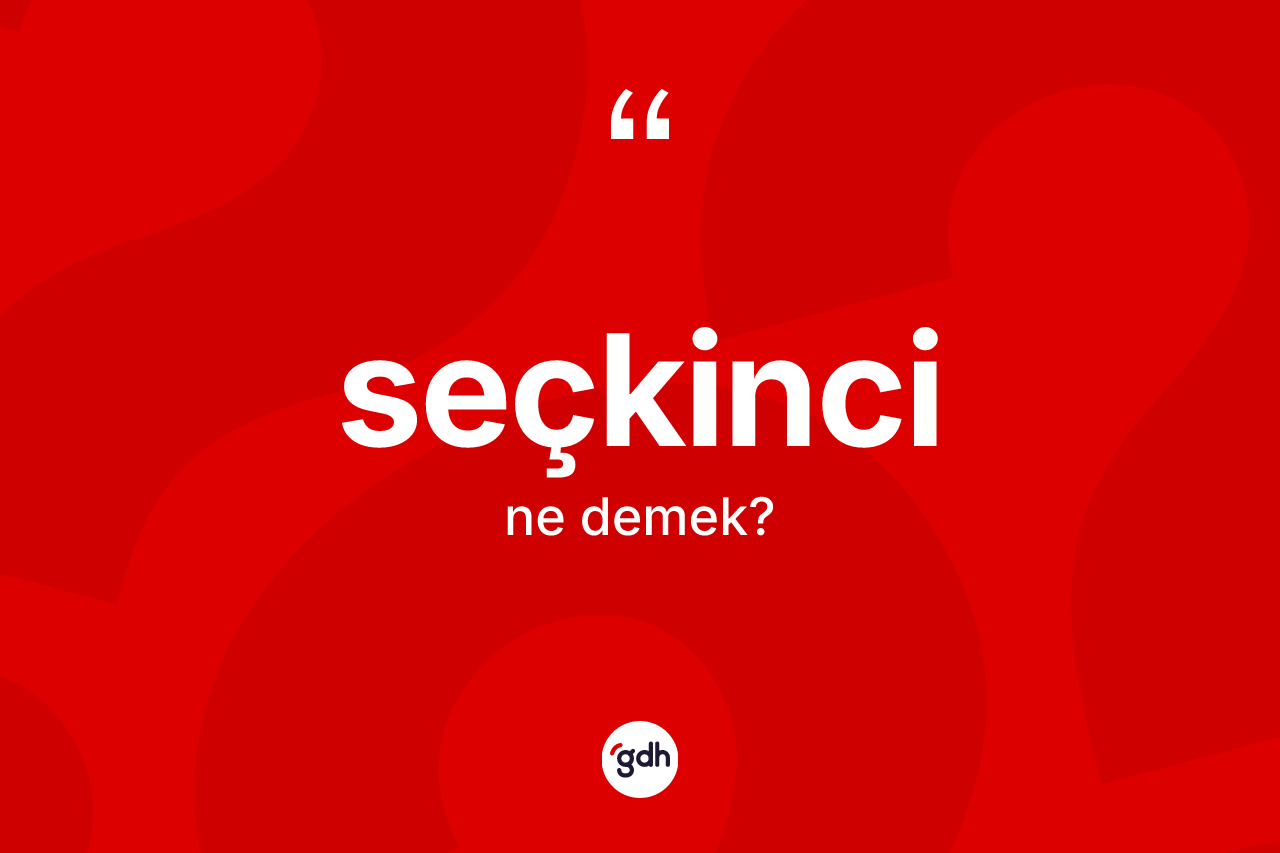 Seçkinci kelimesinin tanımı nedir?