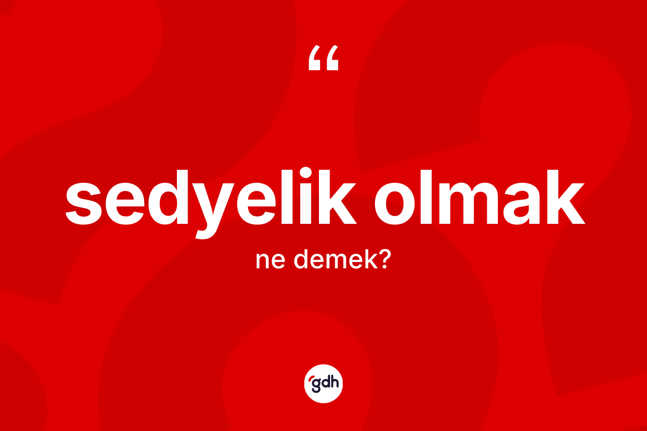 Sedyelik olmak ifadesinin kısaca tanımı nedir? Sedyelik olmak ifadesi nerede kullanılır?