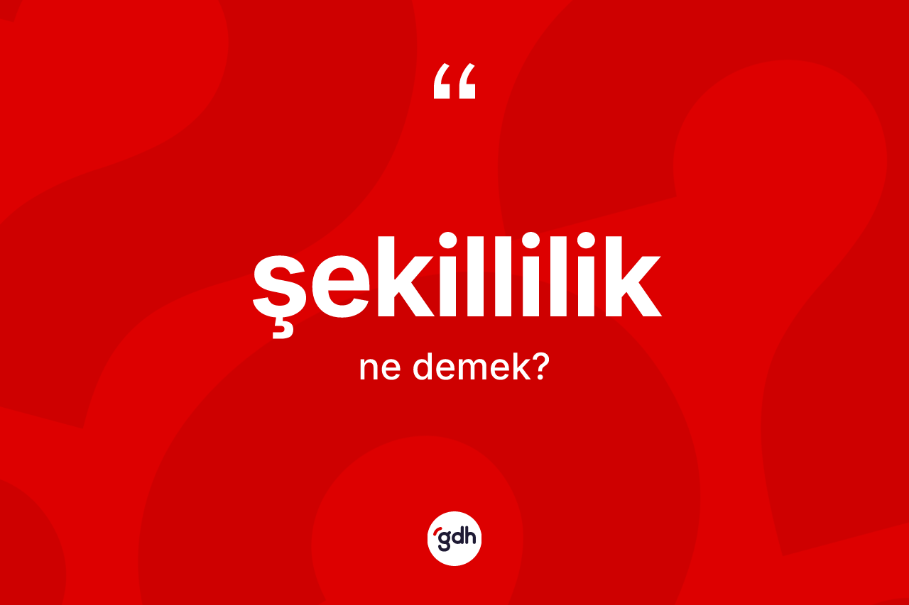 Şekillilik kelimesinin anlamı nedir?