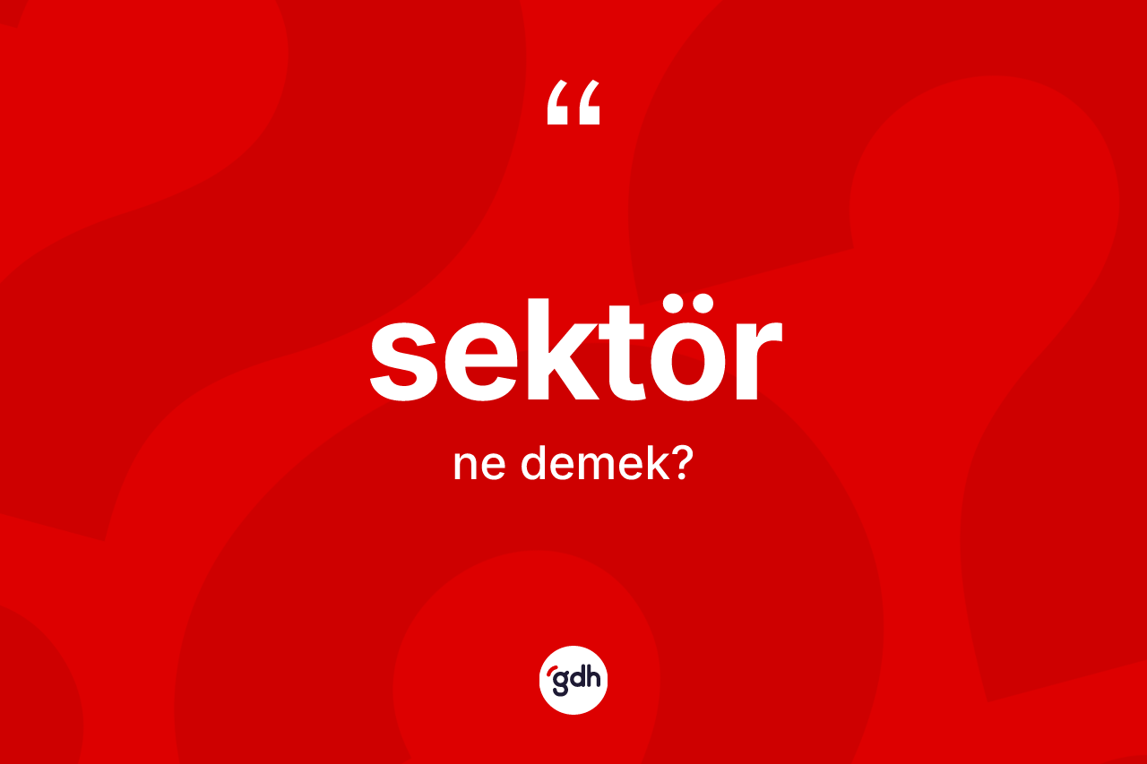Sektör ne demek? Sektörün TDK'ya göre anlamı nedir?