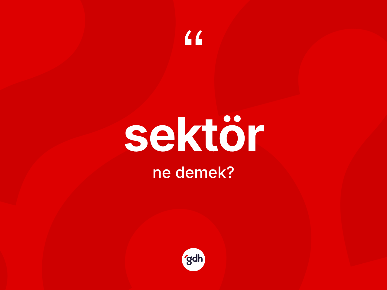 Sektör ne demek? Sektörün TDK'ya göre anlamı nedir?