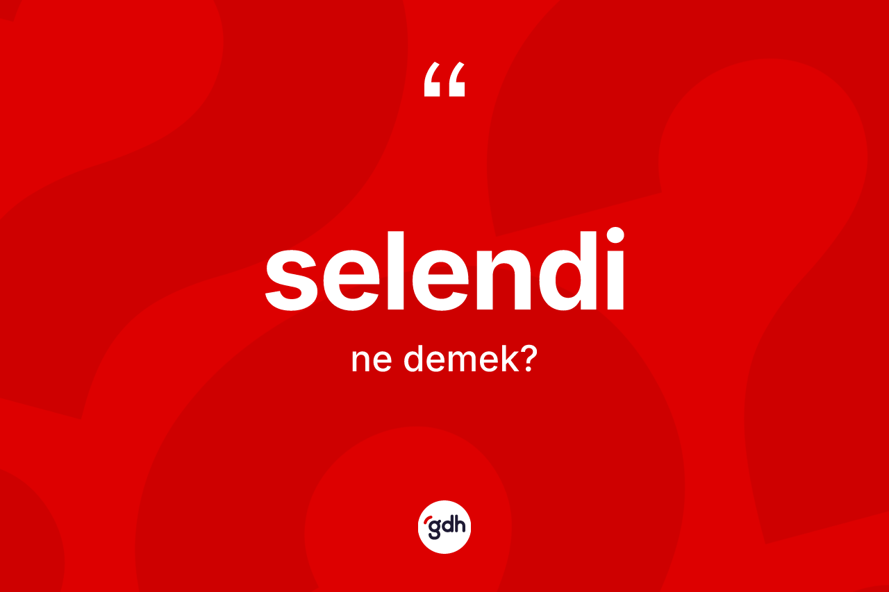 Selendi kelimesinin sözlükteki tanımı nedir?