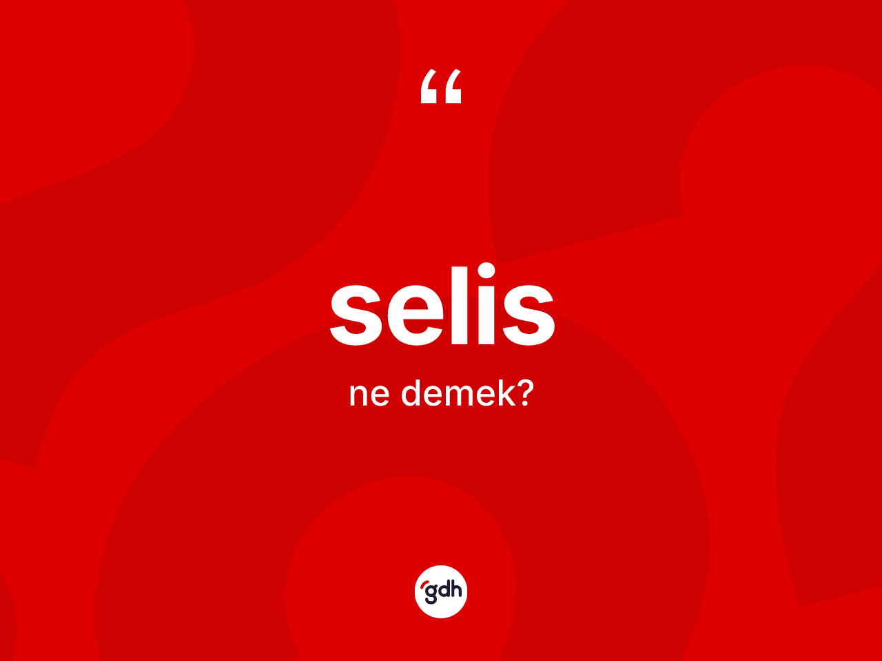 Selis ne demek? Selisin TDK'ya göre anlamı nedir?
