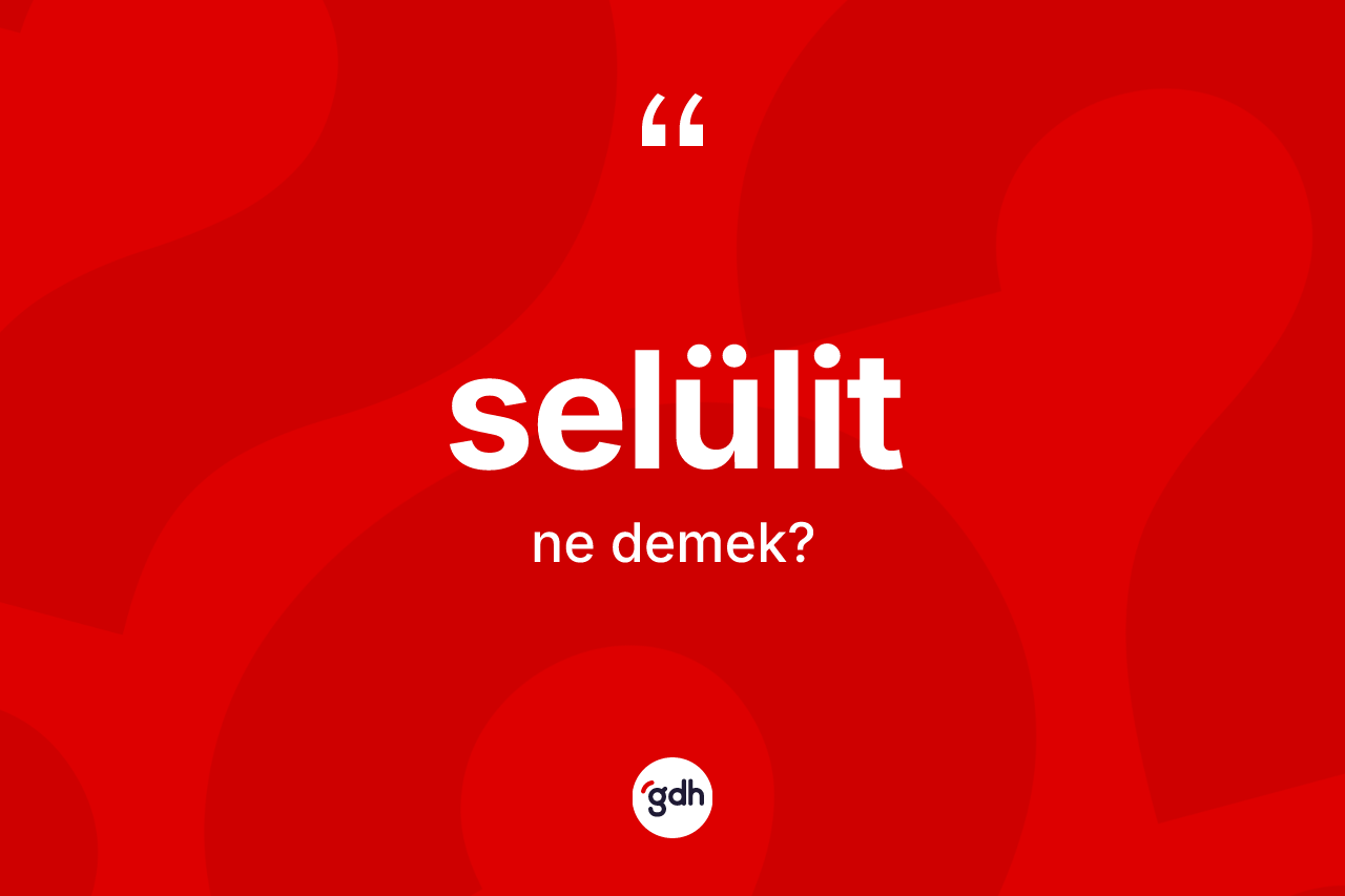 Selülit kelimesi nedir? Selülitin sözlükteki anlamı nedir?