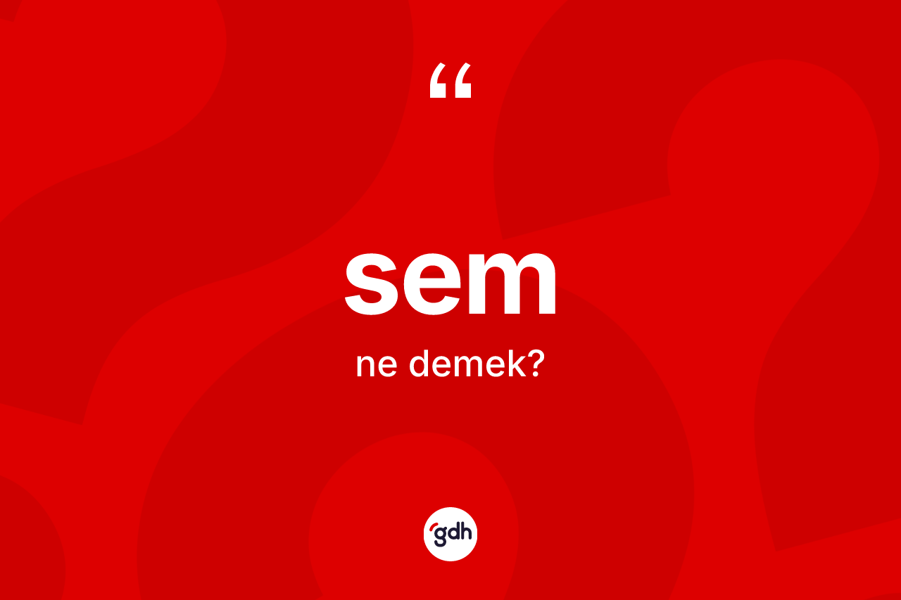 Sem ne anlama gelir? Semin TDK'ya göre anlamı nedir?