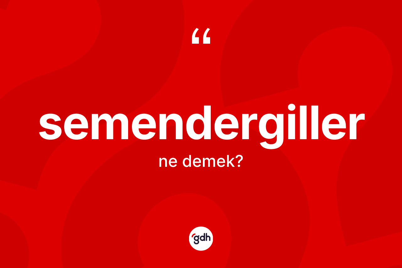 Semendergiller kelimesinin anlamı nedir? Semendergillerin halk arasındaki kullanımı nasıldır?