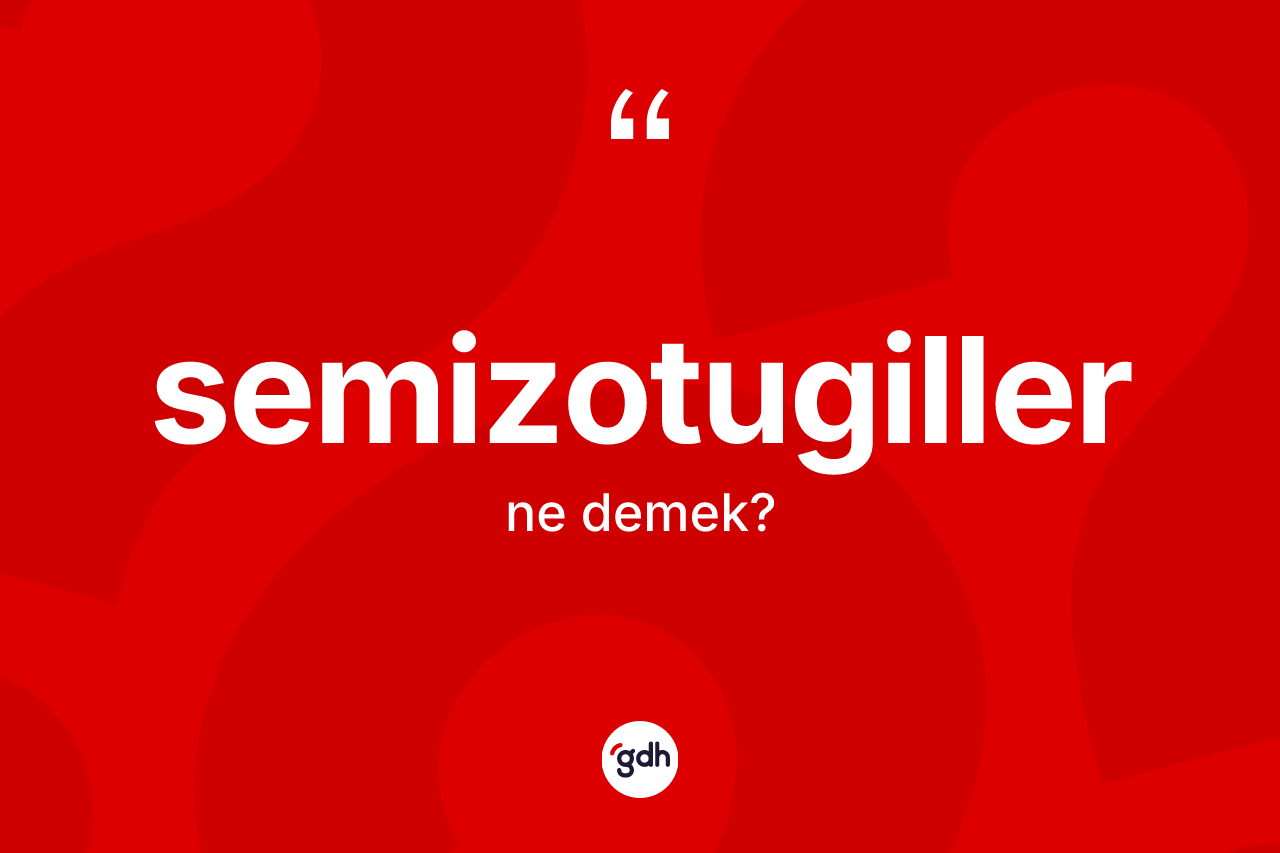 Semizotugiller kelimesinin sözlükteki tanımı nedir?