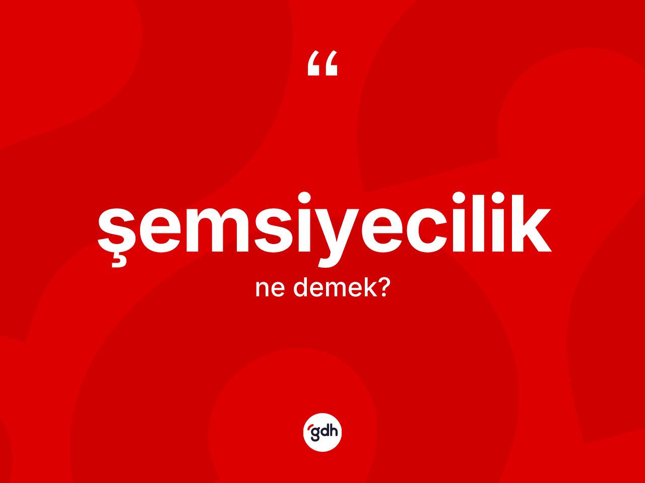 Şemsiyecilik kelimesi nedir? Şemsiyecilik kelimesinin kaç farklı anlamı var?