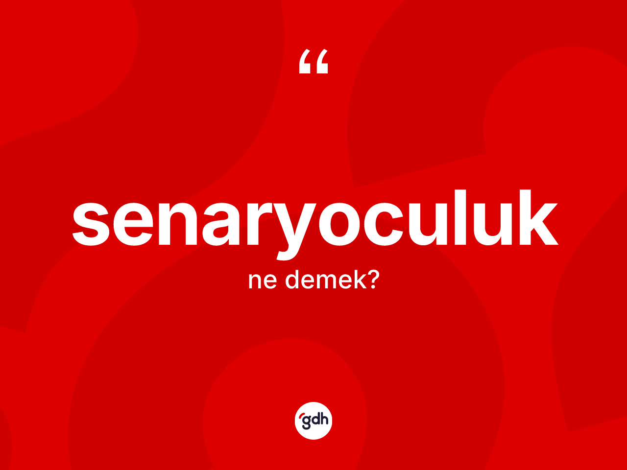 Senaryoculuk nedir? Senaryoculuğun TDK'ya göre anlamı nedir?