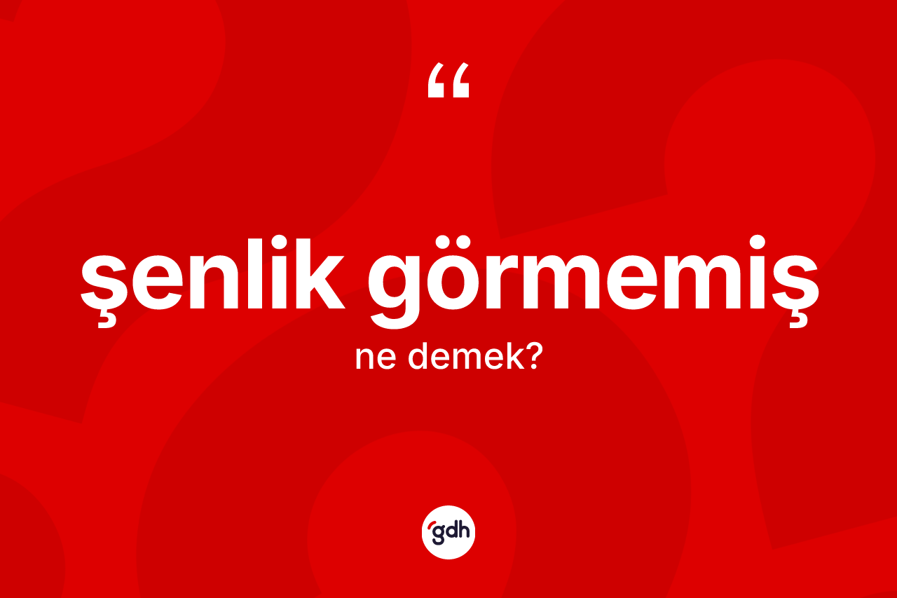 Şenlik görmemiş ifadesinin anlamı nedir? Şenlik görmemiş ifadesi nerede kullanılır?
