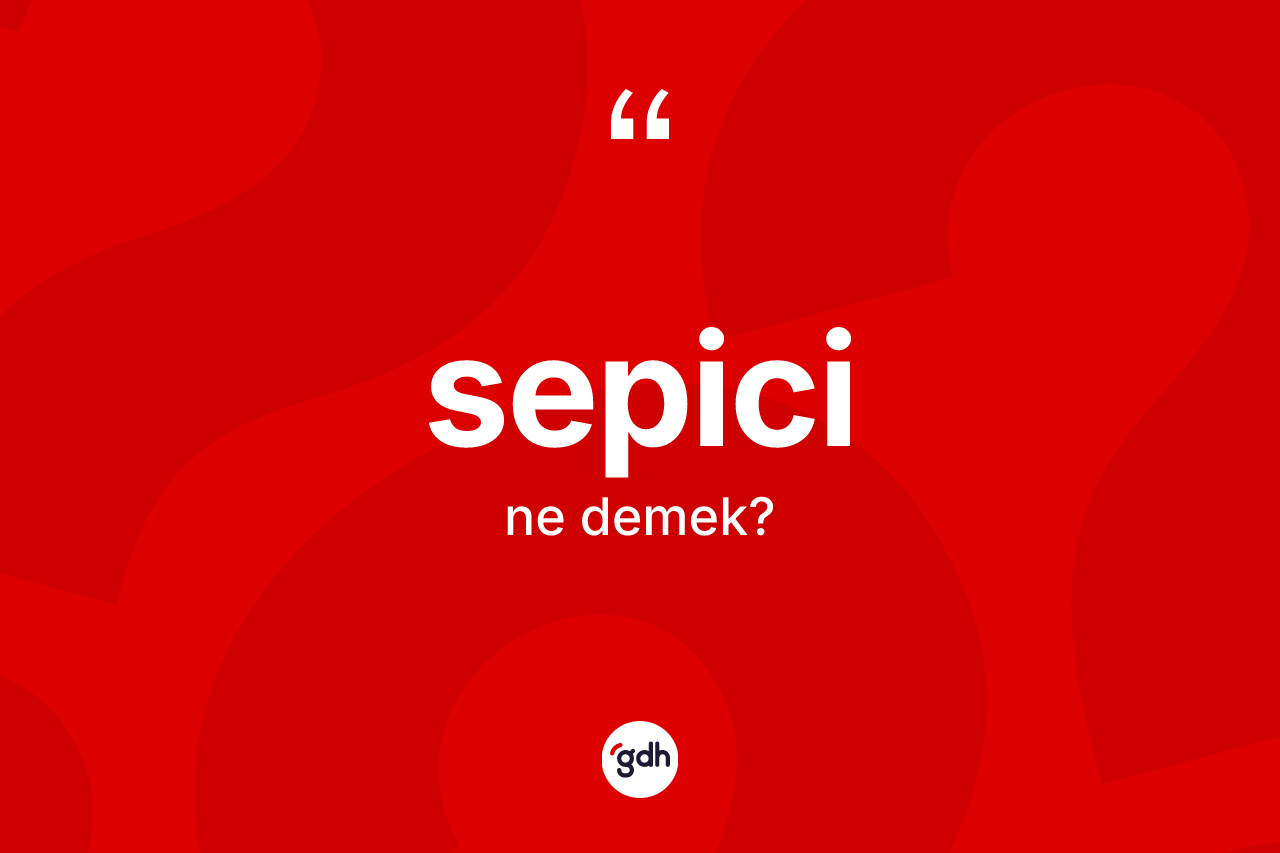 Sepici kelimesi nedir? Sepicinin TDK'ya göre anlamı nedir?