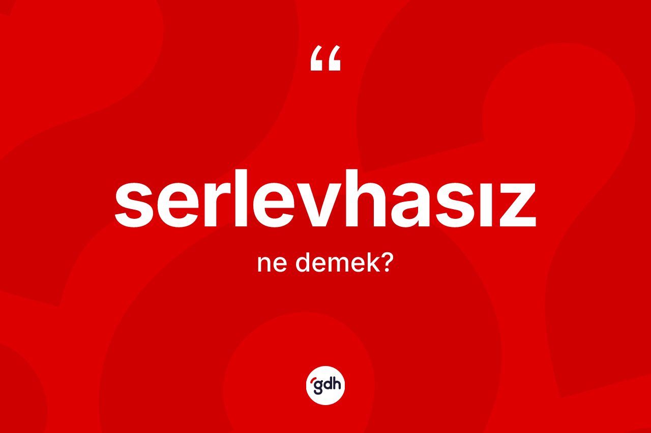 Serlevhasız kelimesinin tanımı nedir? Serlevhasızın TDK'ya göre anlamı nedir?