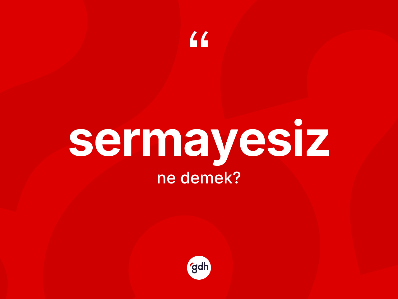 Sermayesiz nedir? Sermayesizin TDK'ya göre anlamı nedir?