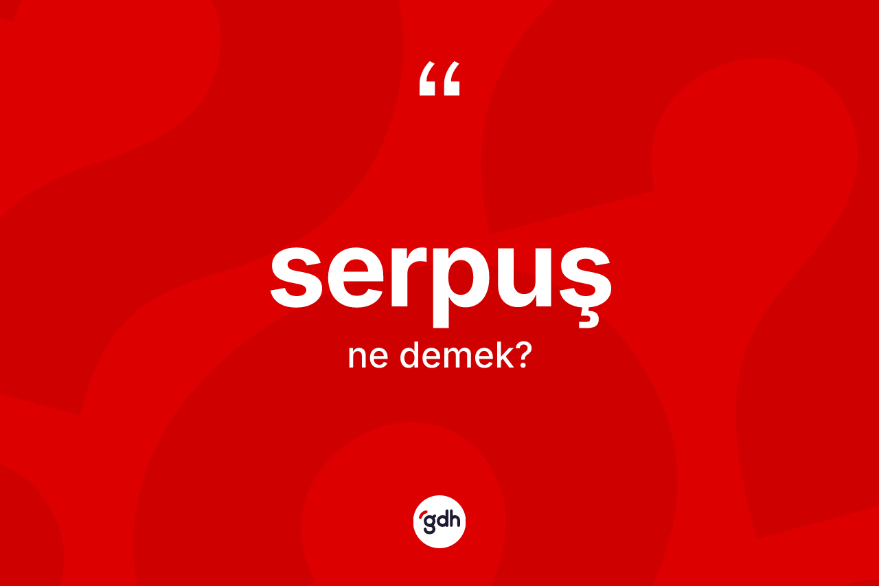 Serpuş kelimesinin tanımı nedir? Serpuşun TDK'ya göre anlamı nedir?
