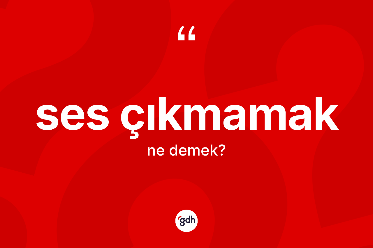 Ses çıkmamak ifadesinin kısaca anlamı nedir? Ses çıkmamak sözü nerede kullanılır?