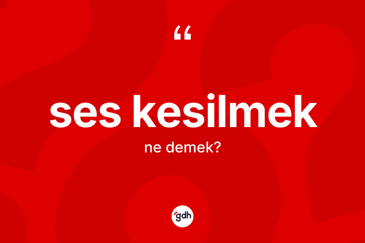 Ses kesilmek ifadesi ne anlama gelir? Ses kesilmek sözü nerede kullanılır?