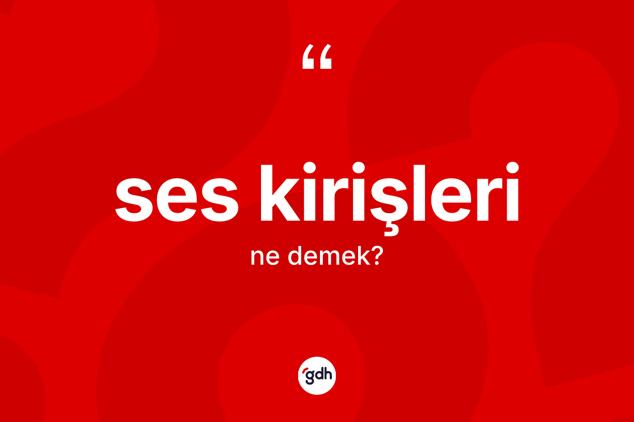 Ses kirişleri kelimesinin anlamı nedir? Ses kirişlerinin TDK'ya göre anlamı nedir?
