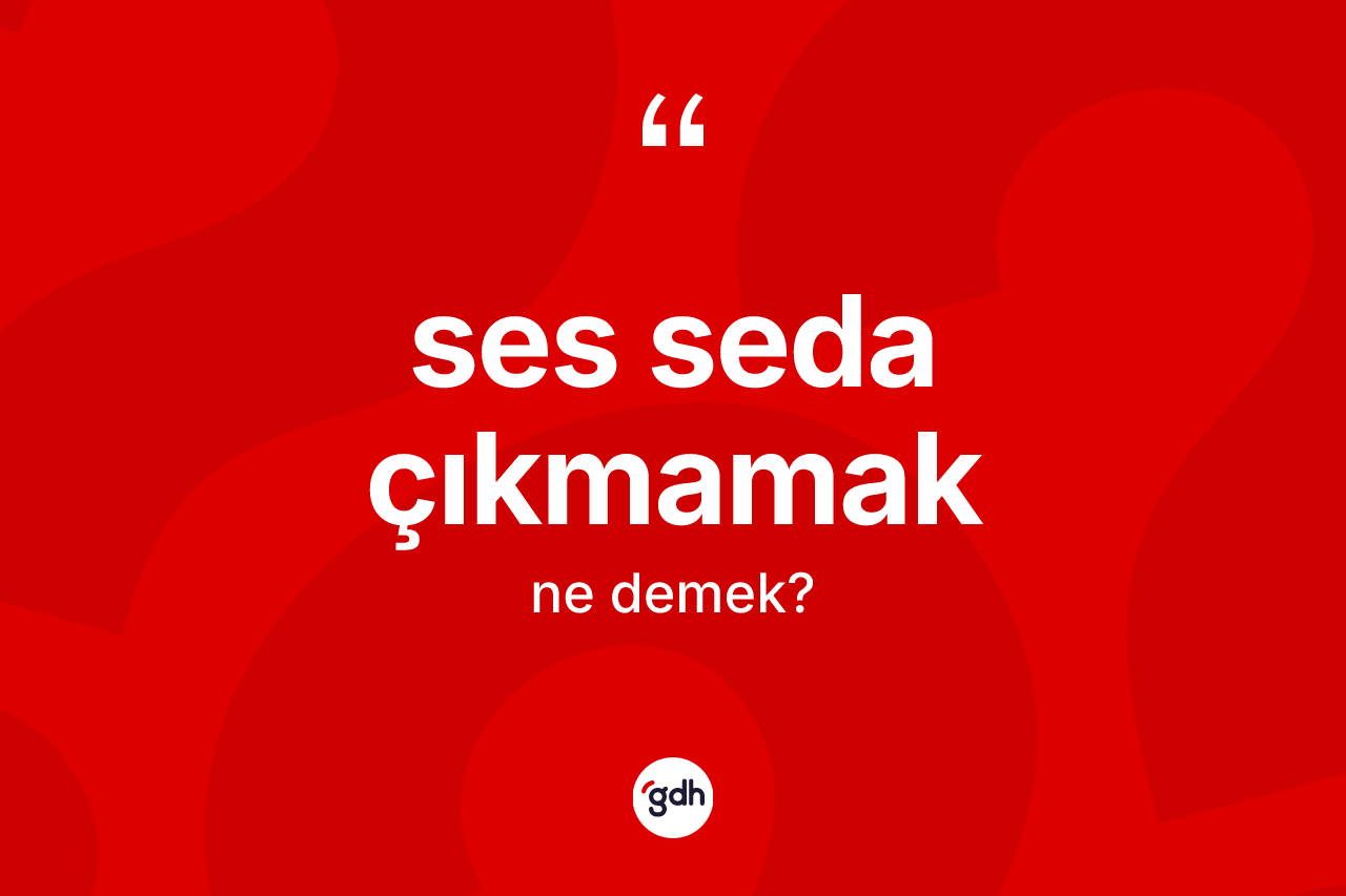 Ses seda çıkmamak ifadesinin anlamı nedir? Ses seda çıkmamak ifadesi nerede kullanılır?