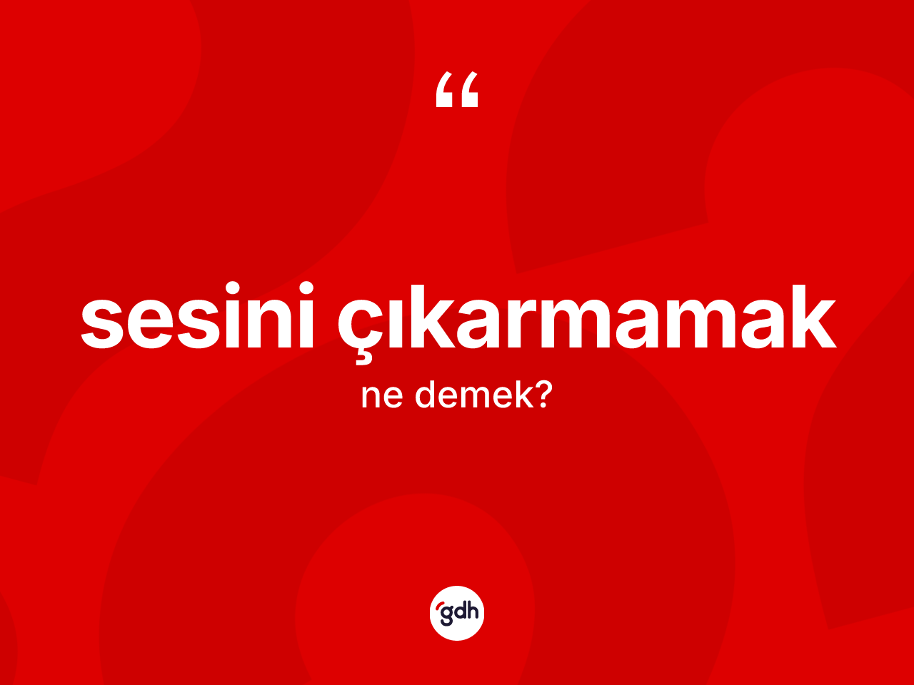 Sesini çıkarmamak ne demek? Sesini çıkarmamak sözü hangi durumlarda kullanılır?