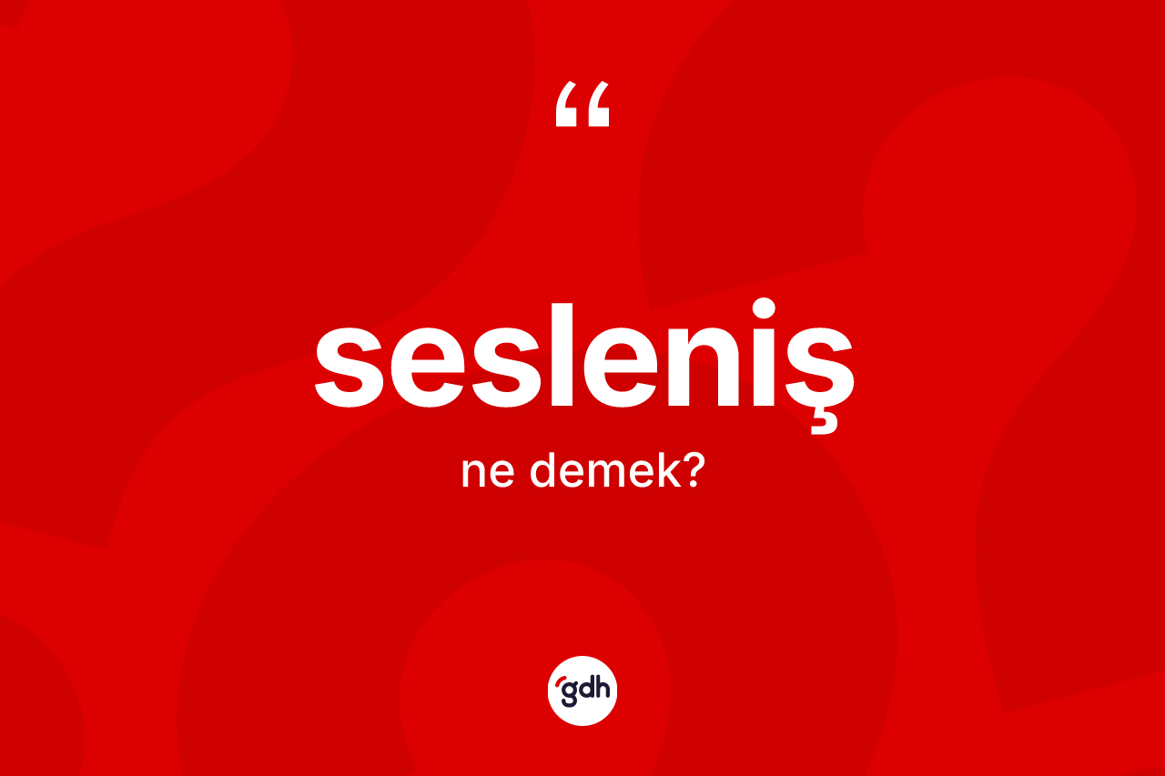 Sesleniş kelimesinin sözlükteki tanımı nedir? Seslenişin sözlükteki anlamı nedir?