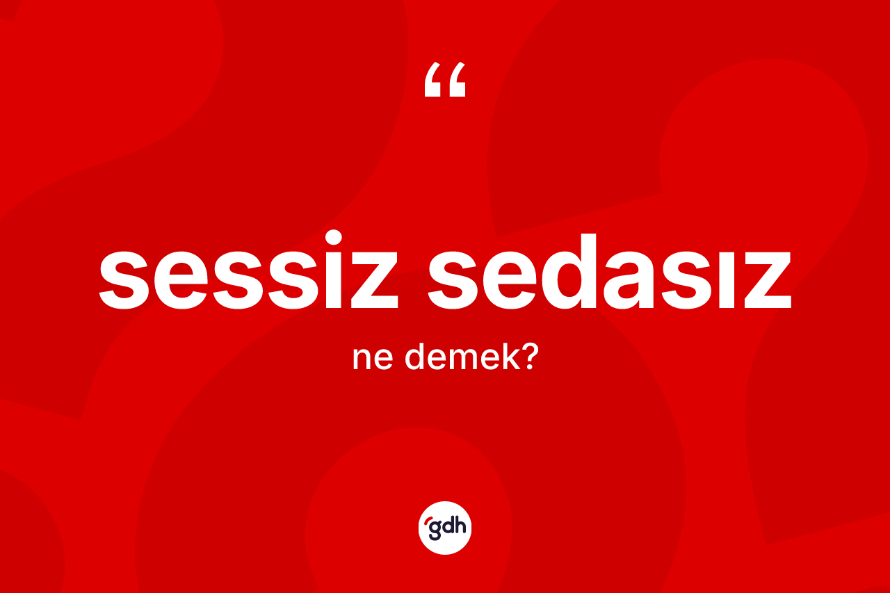 Sessiz sedasız kelimesinin sözlükteki tanımı nedir? Sessiz sedasızın kısaca tanımı nedir?