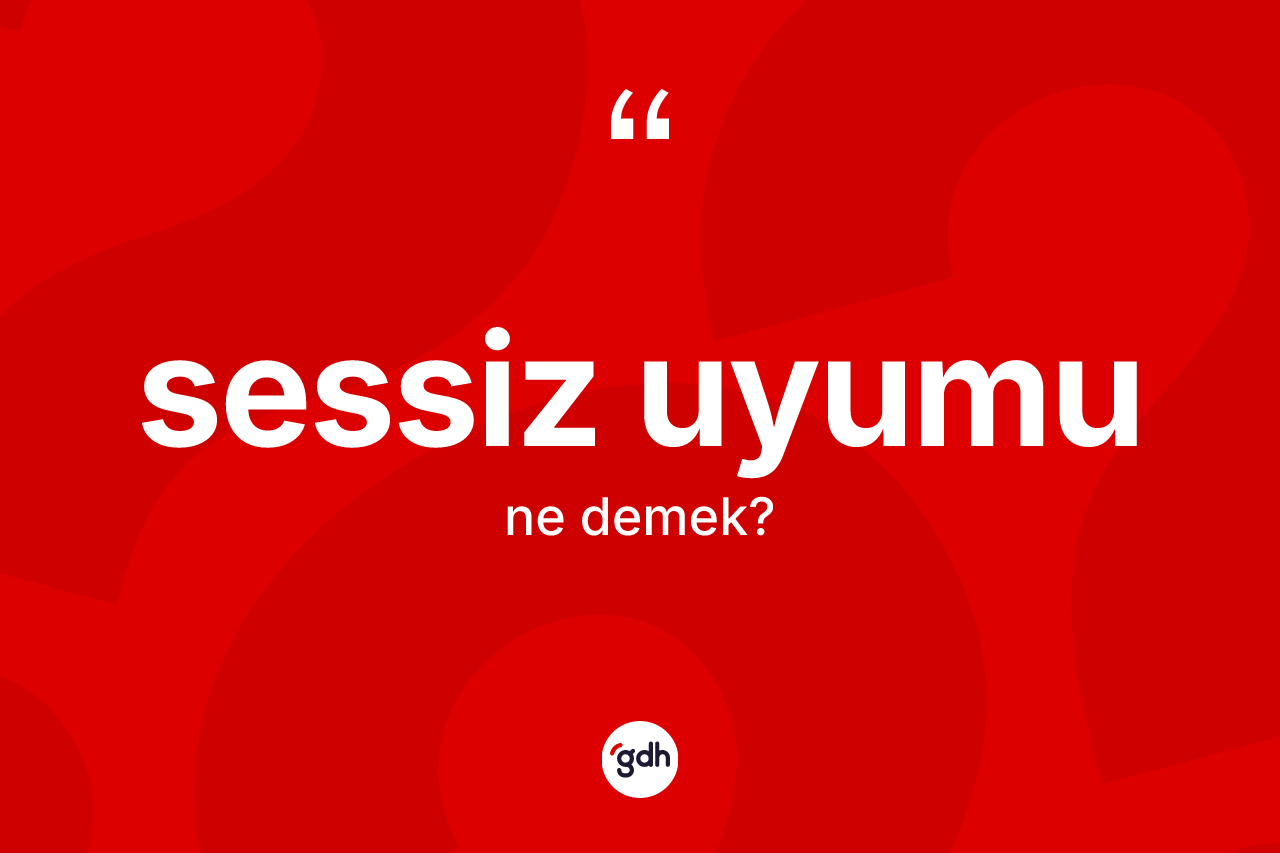 Sessiz uyumu kelimesinin tanımı nedir?