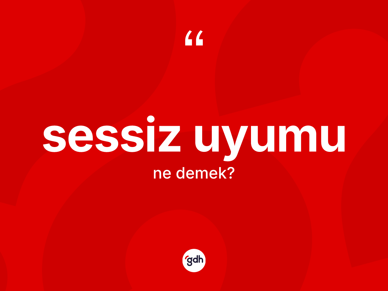 Sessiz uyumu kelimesinin tanımı nedir? Sessiz uyumu kelimesinin kaç farklı anlamı var?