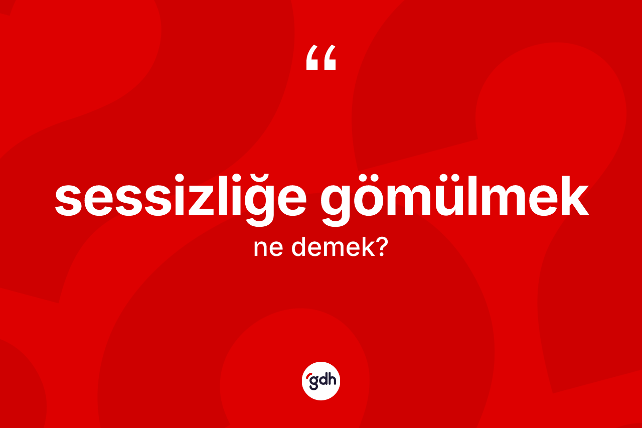 Sessizliğe gömülmek ifadesinin tanımı nedir? Sessizliğe gömülmek sözü hangi durumlarda kullanılır?