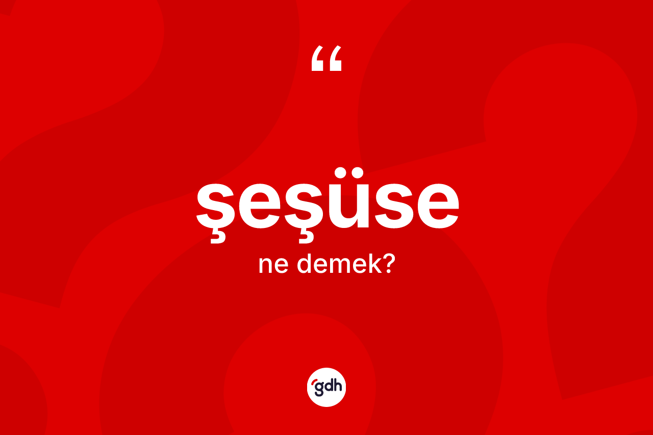 Şeşüse kelimesinin tanımı nedir? Şeşüsenin TDK'ya göre anlamı nedir?