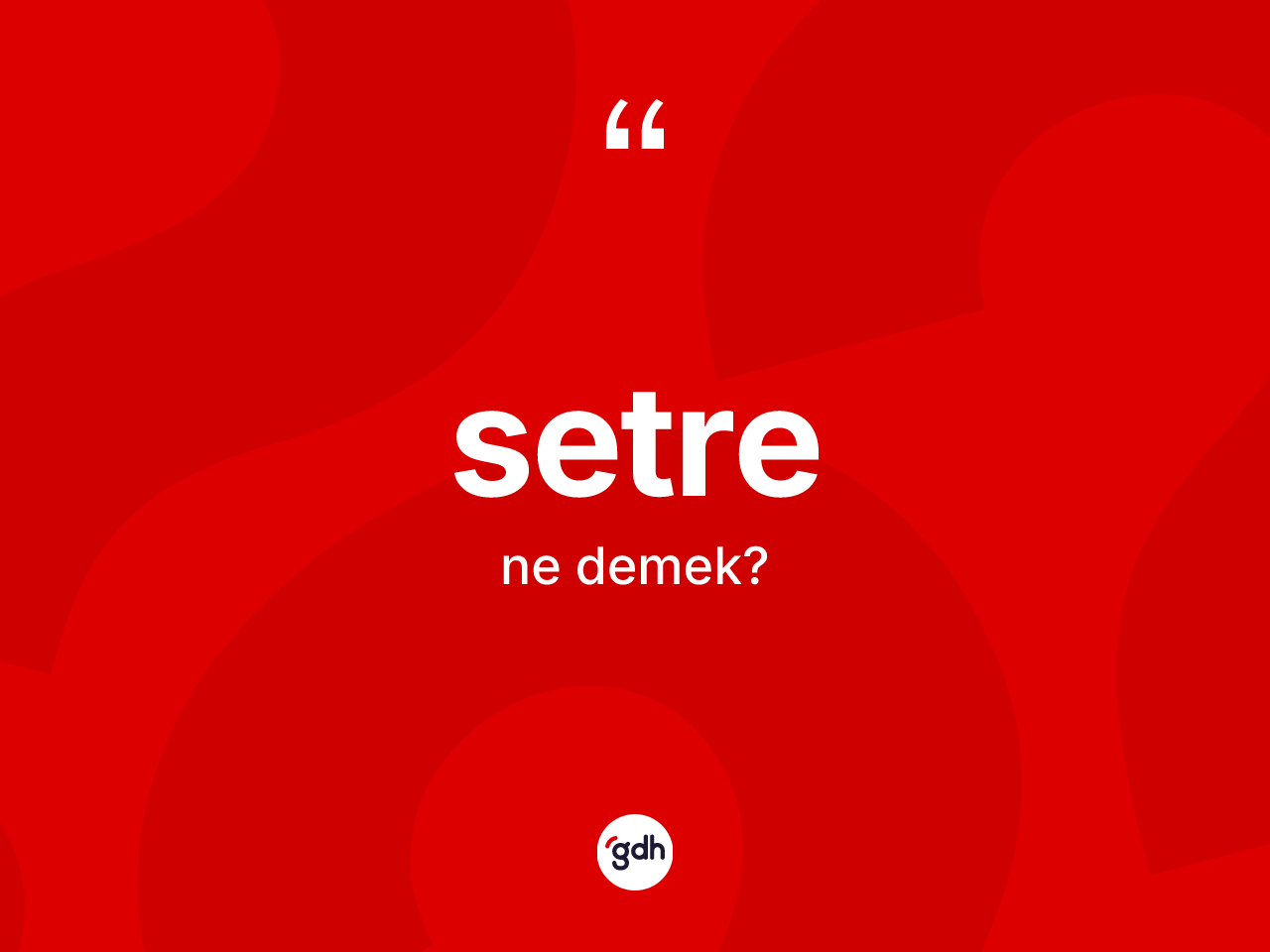 Setre kelimesinin sözlükteki tanımı nedir? Setrenin sözlükteki anlamı nedir?