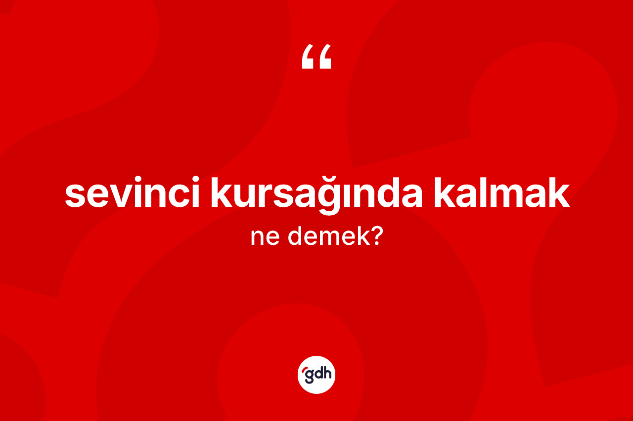 Sevinci kursağında kalmak ifadesi neyi anlatır?