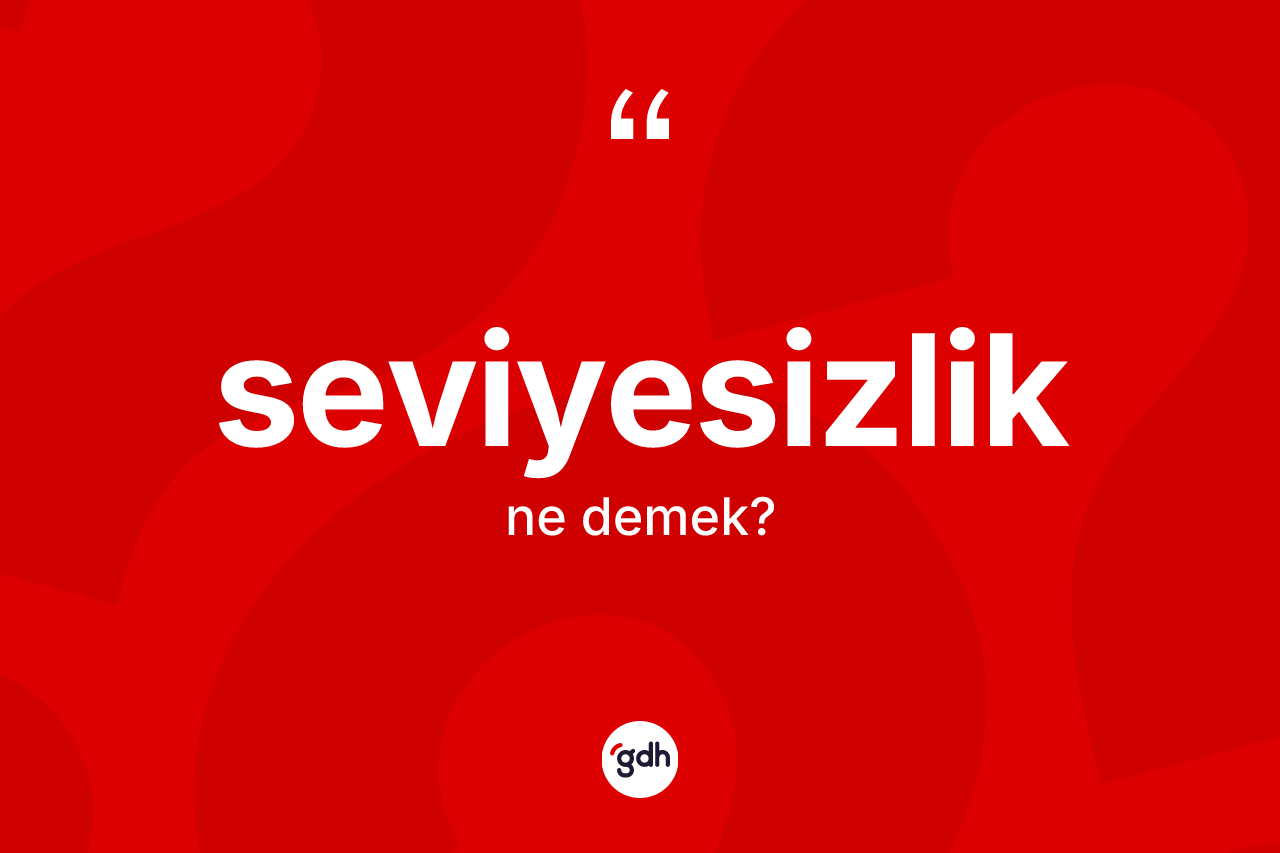 Seviyesizlik kelimesinin tanımı nedir?