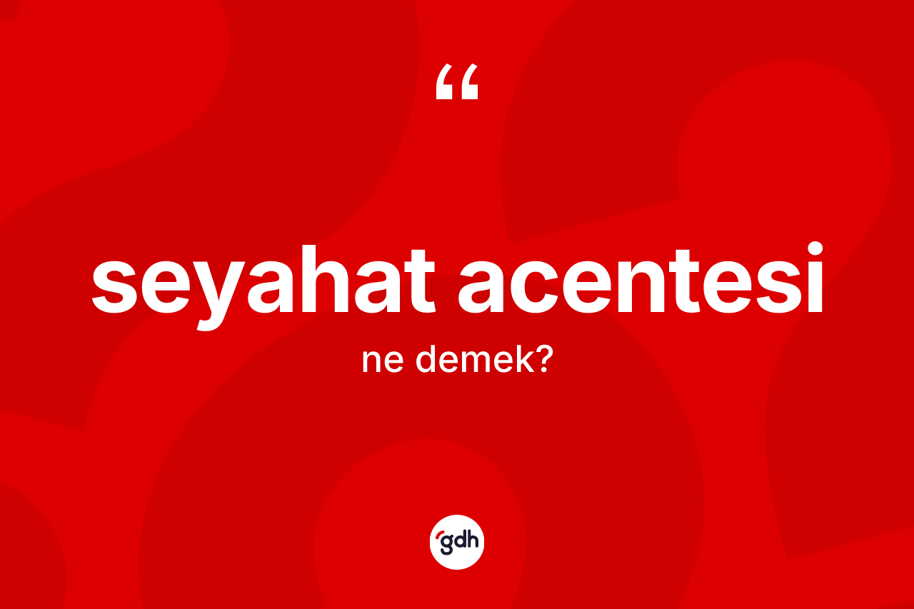 Seyahat acentesi kelimesinin anlamı nedir? Seyahat acentesinin TDK'ya göre anlamı nedir?
