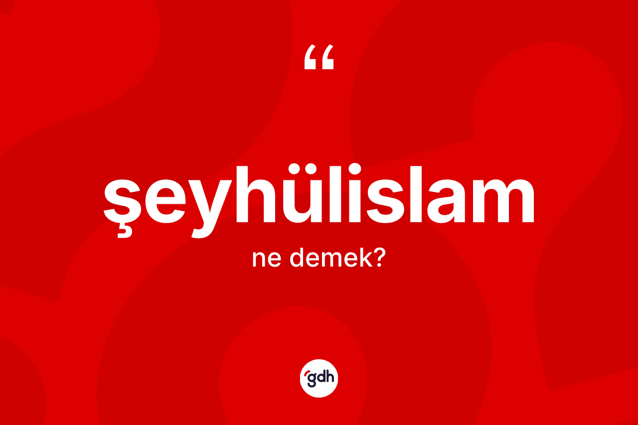 Şeyhülislam ne anlama gelir?