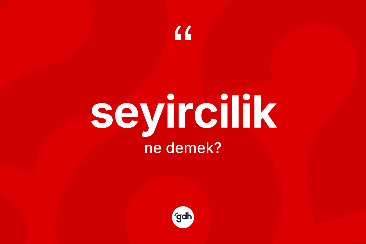 Seyircilik kelimesi ne anlama gelir? Seyircilik kelimesinin TDK'ya göre açıklaması nedir?