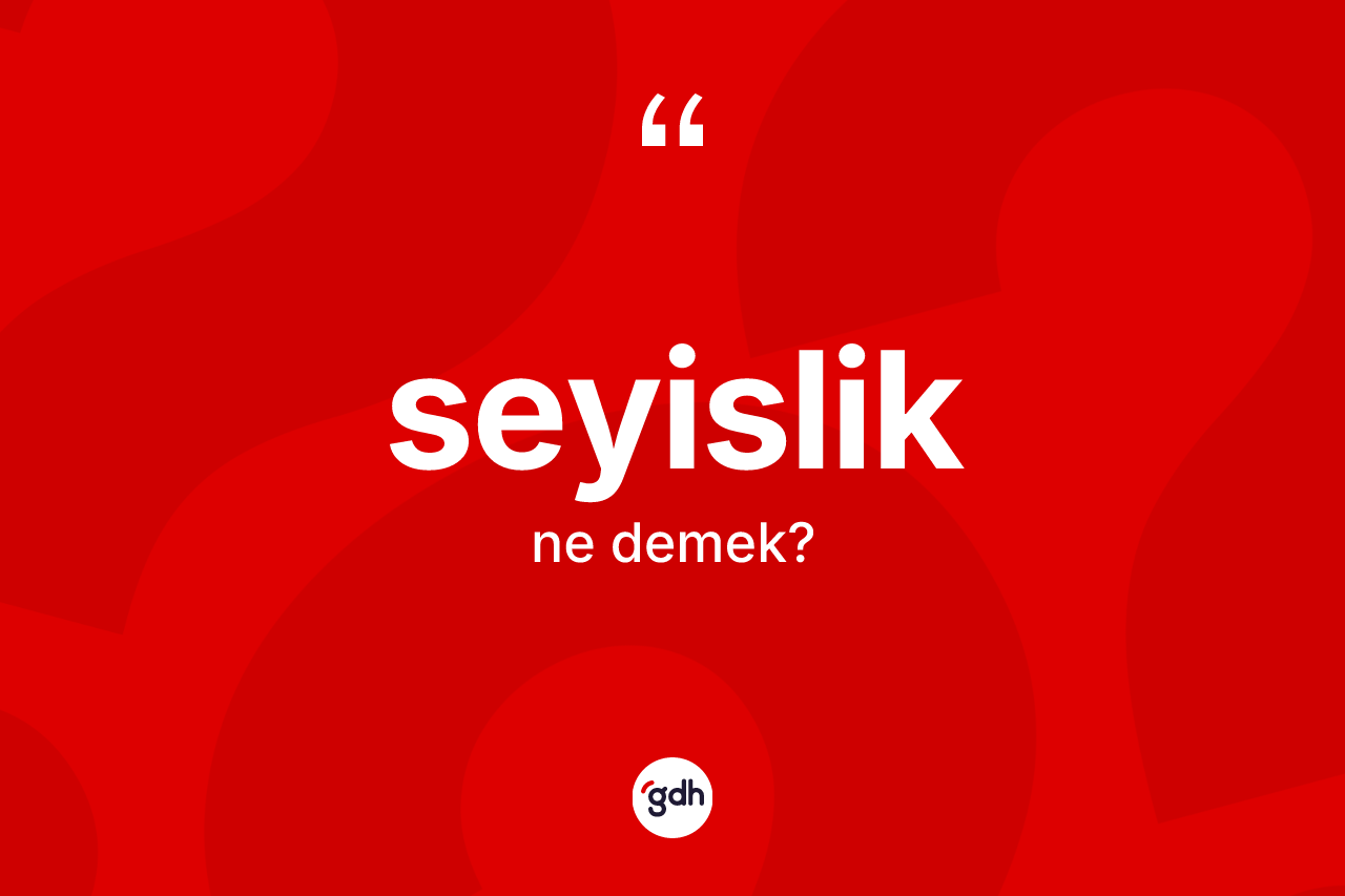 Seyislik kelimesi nedir? Seyislik kelimesinin kaç farklı anlamı var?
