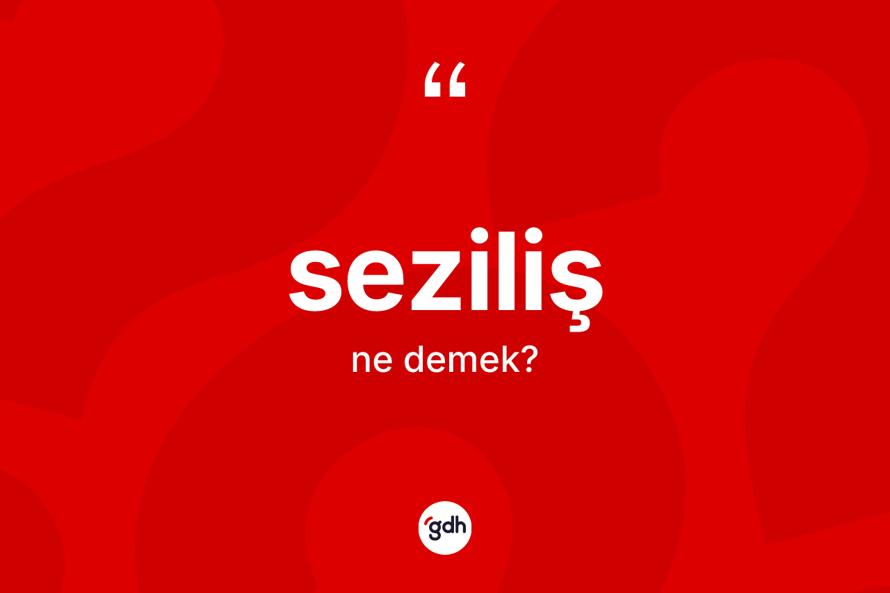 Seziliş kelimesinin anlamı nedir? Sezilişin TDK'ya göre anlamı nedir?