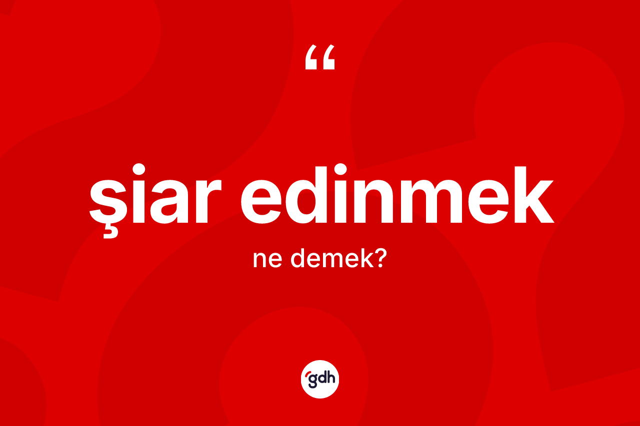Şiar edinmek ifadesinin tanımı nedir?